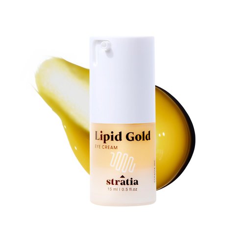 Stratia Lipid Gold Eye Cream Moisturizer &amp; Anti-Aging Skin Care for Dark Circles, Fine Lines, Wri...