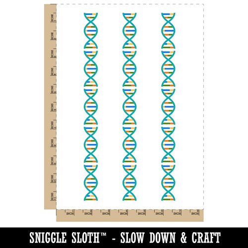 DNA Molecule Double Helix Science Symbol Temporary Tattoo Water Resistant Fake Body Art Set Collection - 15 2" Tattoos (1 Sheet)