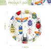 Jajajuegos 7" Bug Paper Plates Celebrate Party Tableware Round Bug Disposable Dinner Paper Plates Set Nature Insect Theme Party Paper Plates Birthday Baby Party Supplies(24 pcs)