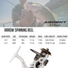 Ardent Arrow 5.0:1 Spinning Fishing Reel - Left or Right Hand White / Orange, 2000
