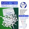 3-1/4 Inch Golf Tees Plastic Performance Series Low Resistance Tee White, Mixed Pack of 40 in Bulk 4 Prongs Golf Tees Improve Swing Accuracy and Distance,10 Short Tees