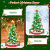 Christmas Tree Building Blocks, Toy Building Sets with LED Light, Compatible with Lego Christmas Tree Building Bricks with Christmas Train, Stocking, Snowflake, Xmas Gifts for Kids Adults Teens