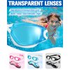 Kanayu 6 Pack Swim Goggles Swimming Goggles No Leaking Full Protection Glasses UV Protection Fog Proof Swim Goggles with Nose Clips Ear Plugs Storage Boxes for Men Women Youth