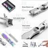 Nail Clippers, Ultra Sharp Sturdy Fingernail and Toenail Clipper Automatic Nail Clippers for Men, Nail Clippers for Thick Nails Easy to Use (Black)