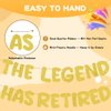 WLPHHM The Legend Has Retired Banner Glitter Bunting Retirement Sign Funny Official Retired Decor Party Decorations Supplies for Men Women Gifts，Funny Party Props (Black) (Gold)