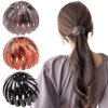 Bun Maker Clip, TOBATOBA 3 Pcs Bird Nest Hair Clips, Expandable Ponytail Holder for Women, Ponytail Hairpin Curling Iron, Hair Claw Clamps Ponytail Hair Clip Hair Accessories for Women and Girls