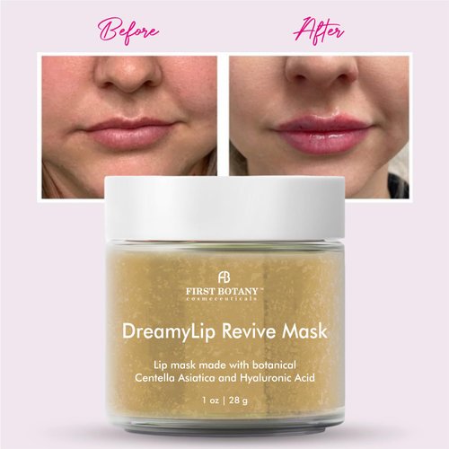 Lip Mask & Lip Balm - 2 in 1 Nourishing & Hydrating leave-on Overnight lip mask (Beige)