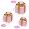 Wedding Decorations Light up Gift Boxes with Pink Heart, Light up Xmas Boxes with Battery Operated for Wedding Christmas Valentine's Day Decorations Indoor and Outdoor (3 Pack) (Pink Heart)