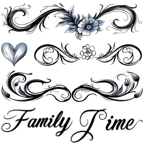 Dopetattoo 6 sheets Temporary Tattoos Infinity Symbols Family Symbol Love for Women Fake tattoos for Neck Arm Face Body