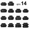 14Pcs Universal Turn To Rod Arm Ball Joint Head Dust Protection Rubber Cover Track For Car Suspension Steering Parts Accessories