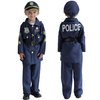 Popsunny Police Officer Costume for Kids, Cop Toys with Policeman Uniform, Hat, Whistle, Toddler Dress Up for Christmas Party, Boys Girls Birthday Gift