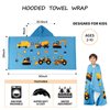 Gealaek Hooded Towel for Toddlers 2-10 Years Boys Girls Kids Bath Pool Beach Towel Wrap Soft Absorbent Beach Poncho(Construction site)