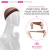 Milano Collection Wig Caps for Women | Premium Breathable, Stretchable, Nylon Bald Wig Cap Liner Stocking for Wigs and Lace Front Wigs, Hair Cap, Chocolate Brown, 1 Pack of 9 Caps, 9 Count