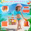 Luucio 42 PCS Beach Toys and Sand Toys, Sandbox Toys Beach Toys for Kids 3-10, Kids Beach Toys with Sand Bucket, Mesh Bags, Kids Sunglasses, Sand Castle Toys for Beach, Sand Toys for Toddlers Age 3-5