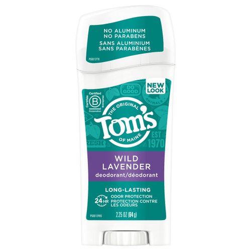 Tom's of Maine Long-Lasting Aluminum-Free Natural Deodorant for Women, Wild Lavender, 2.25 oz. (Packaging May Vary)