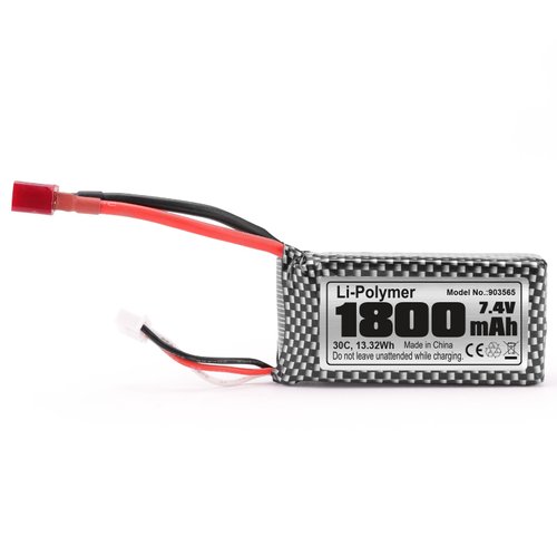 HAIBOXING Brushless RC Cars Li-Po Battery, 1/12th 1/14 Scale Spare Parts 7.4V 1800mAh RC Truck Upgraded Batteries Apply to 903A & 903 & 2997A & 3100A(T2706)