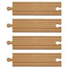 6 inch Straight Wooden Train Track - Set of 4