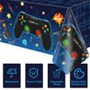 4 Pack Video Game Tablecloth Video Game Birthday Decoration Gaming Birthday Party Supplies 86” x 51” Rectangle Plastic Game party Table Cover for Kids Boys Girls Video Game Party Decorations Favors