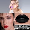 WENJLYJ 4 Colors Dark Black White Purple Red Matte Liquid Lipstick Set,Matte Black Lip Gloss Waterproof & Long Lasting Smudge Proof Bold Gothic Makeup Lip Stain Lipgloss Set for Women