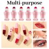 Domality 6PCS Shake It Lip Tint Stain Set, Multi-Uses Lip Gloss Lip Eyes Cheek Tint, Non Sticky Long Lasting Smooth Liquid Lipstick Eyeshadow Blush Set