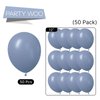 PartyWoo Dusty Blue Balloons, 50 pcs 12 Inch Purplish Boho Blue Balloons, Slate Blue Balloons for Balloon Garland or Arch as Party Decorations, Birthday Decorations, Baby Shower Decorations, Blue-F16