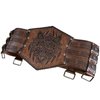 HiiFeuer Viking Embossed Waist Armor, Norse Faux Leather Wide Belt, Medieval Knight Corset Belt for LARP Costume (Brown B)