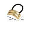 Metal Hair Cuffs For Ponytails 4pcs Gold Hair Tie Elastic Hair Bands For Thick Hairties Women Metallic Hair Accessories (Golden)