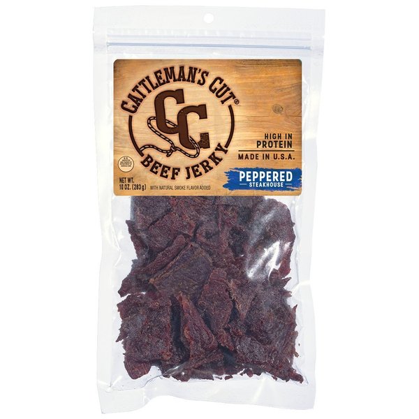 Cattleman's Cut Peppered Steakhouse Beef Jerky, 10 Ounce