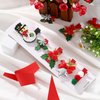 5Pcs Christmas Hair Accessories Snowman Small Hair Clips Cute Xmas Hair Barrettes Mini Alligator Hair Pins Snowflakes Stars Bow Red Hair Clip Holiday Party Hair Decorations Christmas Gift Sets