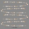 Champagne Gold Party Decorations Circle Dots Garland Gold Neutral Nude Neutral Cream Beige Boho Hanging Polka Dot Streamer for Bridal Shower Birthday Wedding Engagement Baby Shower Party Supplies