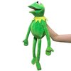 Lacroky Kermit Frog Hand Puppet with 50 Pcs Kermit The Frog Puppet Stickers, Hand Kermit Puppet Soft Stuffed Plush Toy for Boys & Girls - 24 Inches