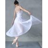 Daydance Long White Dance Skirts for Women, Lyrical Wrap Ballet Skirts for Leotards