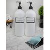 Cornucopia Shower Pump Bottles (Set of 3, White); 32oz Plastic Pump Dispensers for Shampoo, Conditioner, and Body Wash
