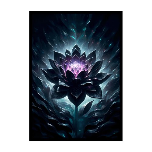 Katomula 100 PCS MTG Card Sleeves with 100 PCS Perfect Fit Sleeves, Art Matte Card Sleeves with Inner Sleeves - Fit Standard Size Cards - Black Lotu