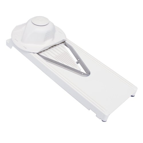 Börner V3 TrendLine Mandoline Starter Set (6 pcs.) • Vegetable Slicer (V-Slicer) + Safety Guard + Inserts + Collection Tray + Multibox • Kitchen Slicer Set (White)