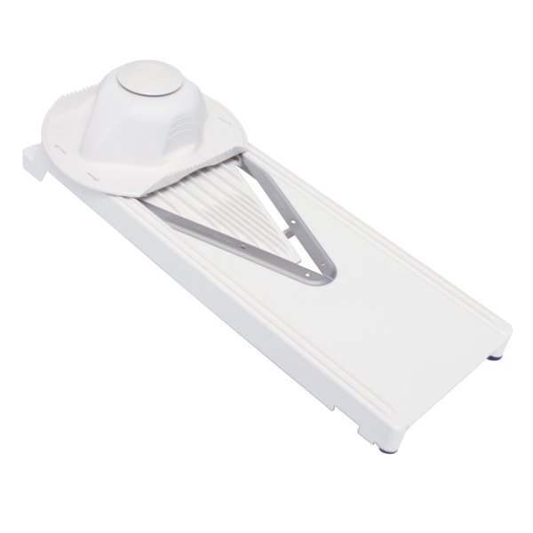 Börner V3 TrendLine Mandoline Starter Set (6 pcs.) • Vegetable Slicer (V-Slicer) + Safety Guard + Inserts + Collection Tray + Multibox • Kitchen Slicer Set (White)