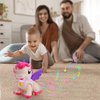 Dewhuh Musical Unicorn Baby Crawling Toys for 1 Year Old Girl Baby, Walking Interactive Action Infant Light up Toy,Tummy Time Toddle Development Learning Birthday Gift for 7 8 9 10 11 12 Month