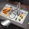 Sink Tap Hole Cover Kitchen Faucet Hole Cover Brushed Stainless Steel (1 to 1.6 Inch in Diameter) (1.10-1.60 inch)