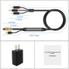 Digital Optical Cable to RCA Analog Audio Converter, Optical to 2 RCA and 3.5mm Digital to Analog Converter for TV/PS4/Xbox/DVD SPDIF/TOSLINK/Optical Port to Sound Box Amplifier Headset (10ft)