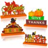4 Pieces Thanksgiving Party Decorations Wooden Happy Fall Y'all Party Supplies Thanksgiving Centerpieces Autumn Table Decorations for Home Party Holiday