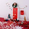 Christmas Fairy Door, Elf Door Christmas Magic Christmas Miniature Dollhouse Accessories Tiny Elf Kit Fairy Tale Decoration DIY Gift for Girls