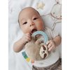 Itzy Ritzy - Ritzy Rattle Pal with Teether - Baby Teething Toy Features A Minky Plush Character, Gentle Rattle Sound & Soft Teether Toy for Newborn (Sloth)