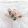 LIFOOST Gel Nail Polish Strips Glitter and Solid Color Full Cured Gel Nail Stickers 20 Extra-Long Gel Manicure Strips (Crystal Diamond Green)