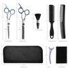 Hair Cutting Scissors Kit,11 Pcs Professional Haircut Scissors Kit with Cutting Scissors,Thinning Scissors,Neck Duster Brush,Comb,Barber Cape,Hair Clips,Hairdressing Shears Set for Barber and Home