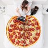 QiyI Pizza Blanket for Adult Kids, Double Sided Giant Food Throw Blanket, Funny Pizza Gifts, 60" Novelty Round Blanket, Warm Soft Tortilla Blanket