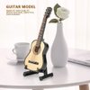 Miniature Guitar Model Decor, Miniature Wooden Guitar Model Display Mini Musical Ornaments Craft Home Decor for Dollhouse Accessories Model Home Decoration