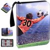zxbaers Soccer Card Binder, 4 Pocket Trading Card Binder, Collectible Trading Card Albums Fits 400 Soccer Cards with 50 Removable Sleeves