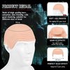 Syhood 4 Packs Halloween Bald Caps Makeup Latex Bald Head Wig Cap Bald Hat Costume Accessories for Women Men Adults (Nude)