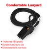 Fya Whistle, Plastic Whistle with Lanyard, Loud Clear Black Whistles Bulk Great for Coaches, Referees, and Officials