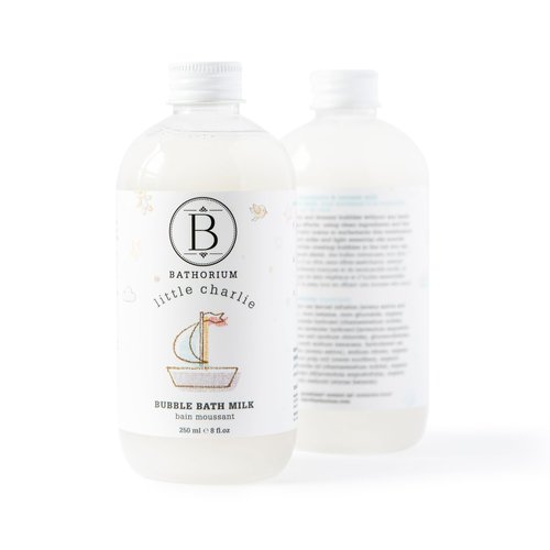 Bathorium Little Charlie Bubble Bath Milk – Gentle & Nourishing Bubble Bath for Babies, Enriched with Coconut Milk & Oatmeal, Safe for Sensitive Skin, Soothes & Moisturizes, 8 fl.oz